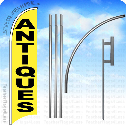 ANTIQUES Windless Swooper Feather Flag 15' KIT Banner Sign Tall yb eBay