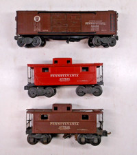 3 O gauge Lionel metal freight cars lot 9214