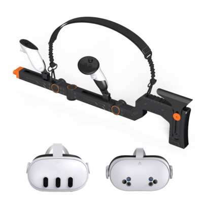 Adjustable Magnetic VR Gunstock for Meta Quest 3/3S Gunstock Magnetic Attachment
