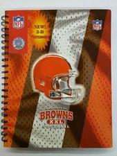 NFL Cleveland Browns 3D Notebook, NEW