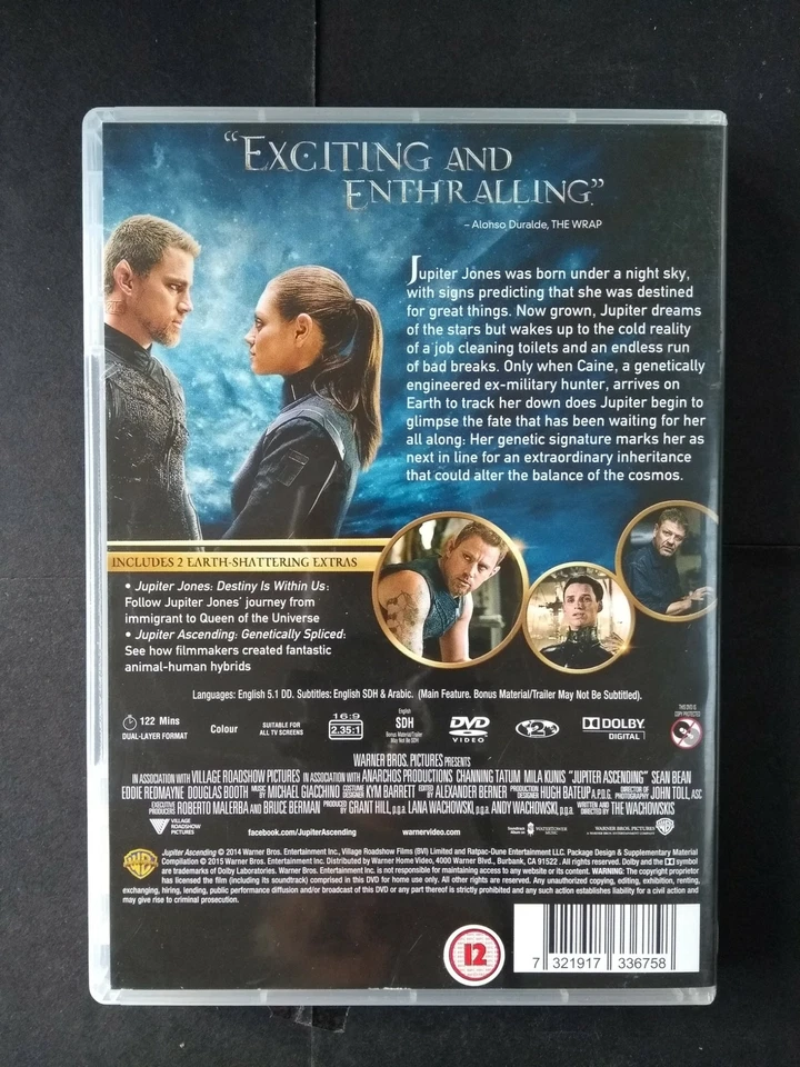 Jupiter Ascending - Channing Tatum, Mila Kunis - DVD (J44) - Image 2 of 2