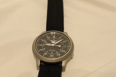 Seiko 5 Automatik Field Pilot watch, black (schwarz) - model 7S26-02J0