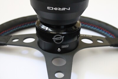 NRG SHORT HUB QUICK RELEASE STEERING WHEEL 68BK FOR BMW E30 M3 325E ...