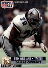 1991 Pro Set #799 Erik Williams Dallas Cowboys