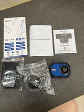 Vivitar Go Cam DVR757HD Blue Action Cam Waterproof Dash Cam 12mp