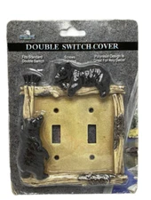 River's Edge Products Playful Bears Double Switch Plate