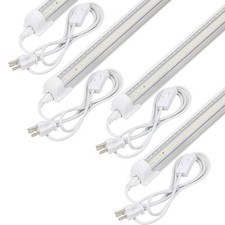 4 Pack T8 LED Shop Light 2FT 24W 5000K Daylight White Linkable LED Integrated