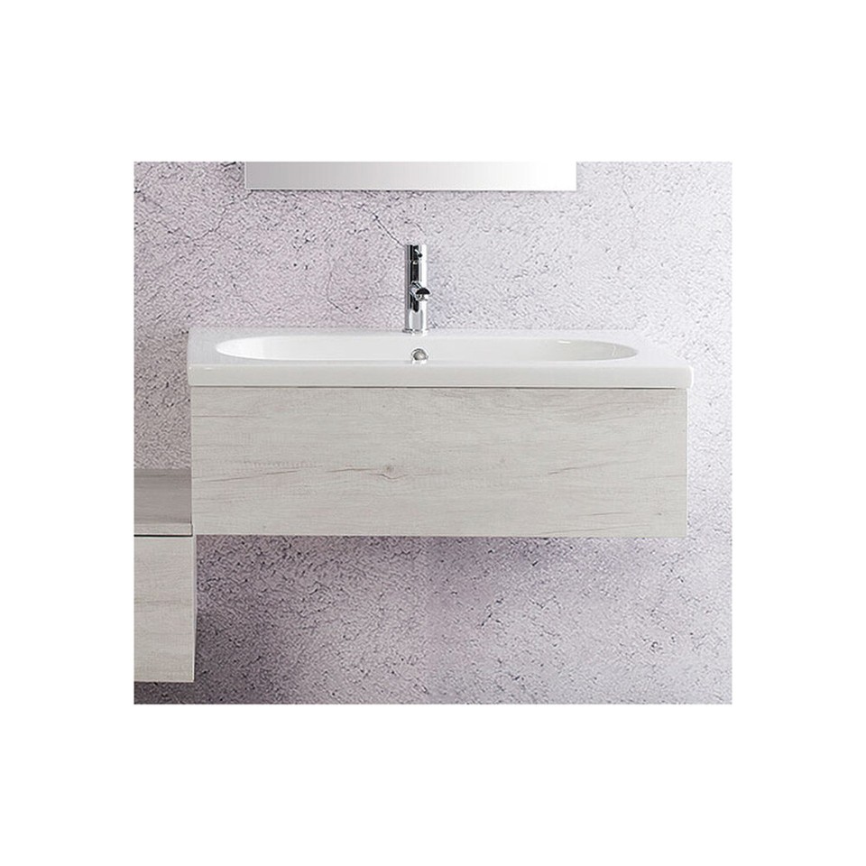 Mobile Arredo Bagno Base per Lavabo Sospeso Unika H25 - 3 Colori Disponibili