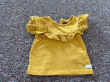 7 For All Mankind Girls Yellow Eyelet Top 12M