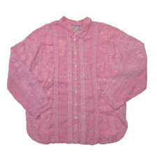 NWT Johnny Was Blossom Rosie in Spring Rose Embroidered Button Down Blouse XS