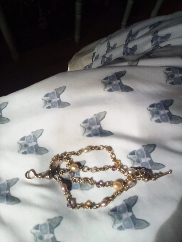 Michael Dawkins Sterling Silver Multi Gemstone & Pearl Toggle Bracelet 7.5" - Image 3 of 4