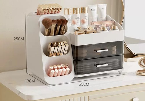 cosmetic storage box large size makeup skincare organizer multi-layer display - Picture 5 of 6