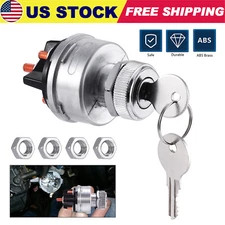 Universal Ignition Key Starter Switch w/ 2 Keys For Car Tractor Trailer 12V-24V