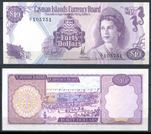 Cayman islands 1974 (1981) • 40 dollars • P# 9 • A/1 NEUF UNC (N-703)