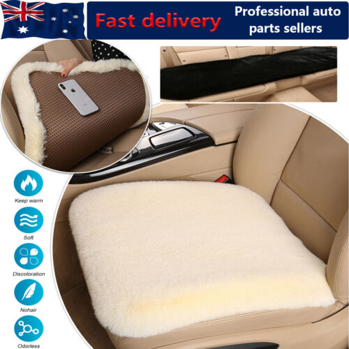 Faux Sheepskin Car Seat Covers Warm Front Seat Bottom Cushions for Jeep Cherokee - Picture 7 of 22