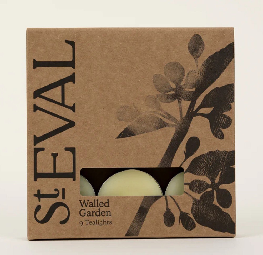 St Eval ""Walled Garden""  Scented Tealights. TWO packs of 9 tealights.