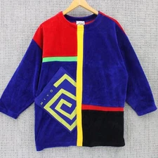 Miyo New York Sweatshirt Womens Size S/M Multicolor Pullover Vintage Retro 80s