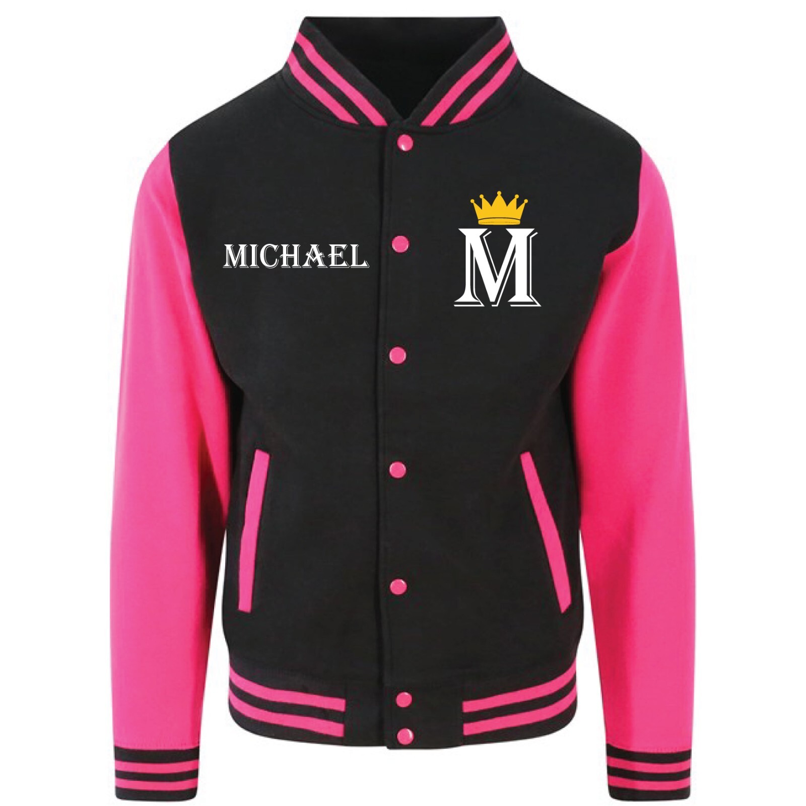Personalised Awdis Varsity jacket Initial Your Name Friends Baseball Style Gifts image 5
