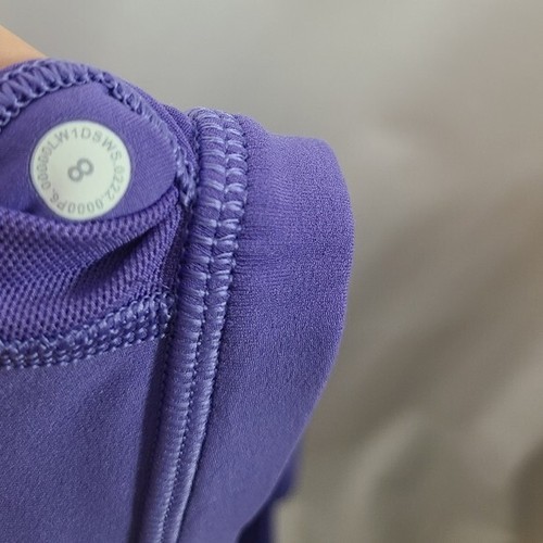 Lululemon Nulu and Mesh-Back Shelf-Bra Yoga Tank Top Charged Indigo size 8 - Picture 6 of 6