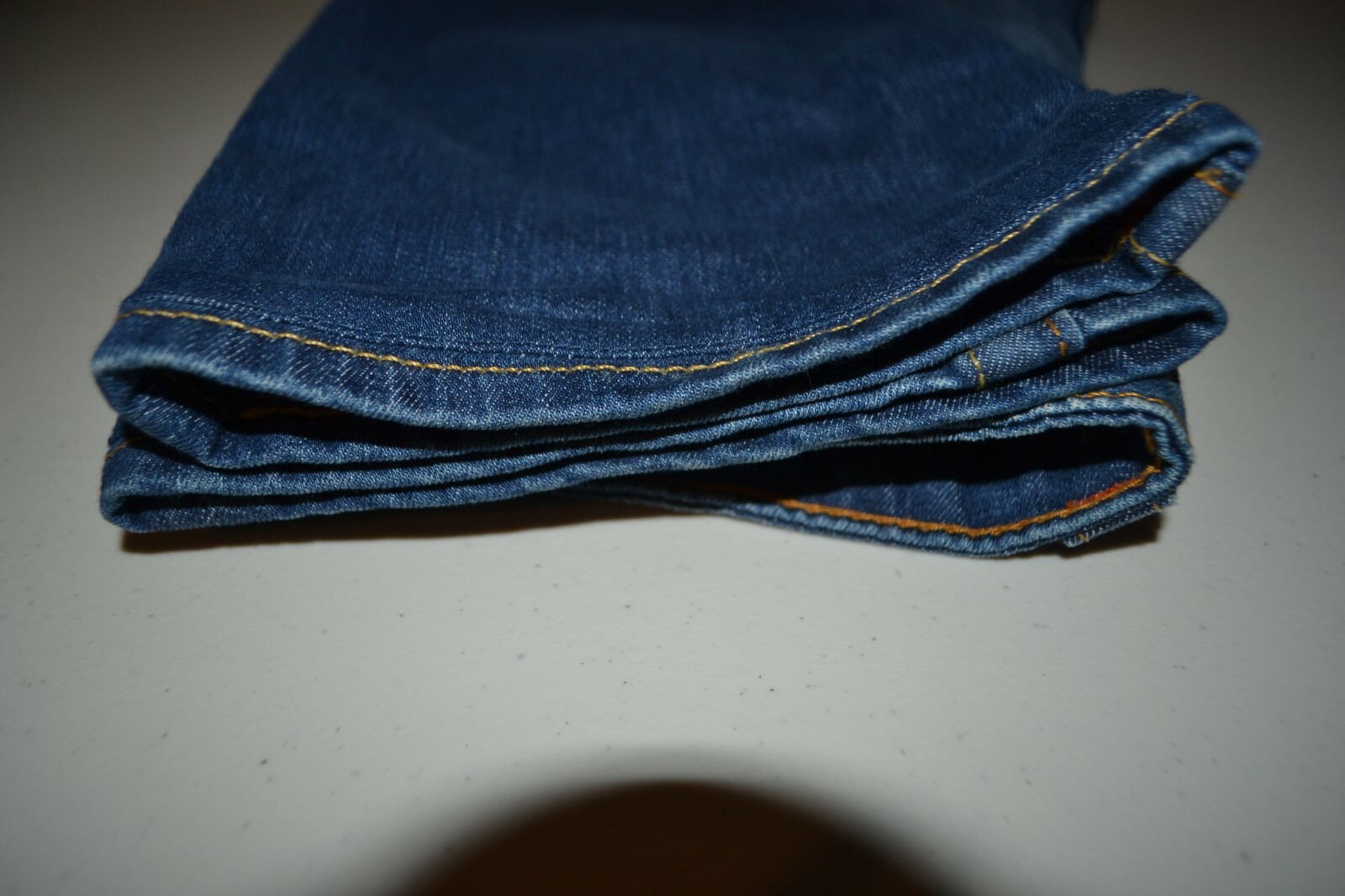 True Religion Women's Slim Straight Pocket Flaps Blue Denim Jeans Sz 28x33 thumbnail 12