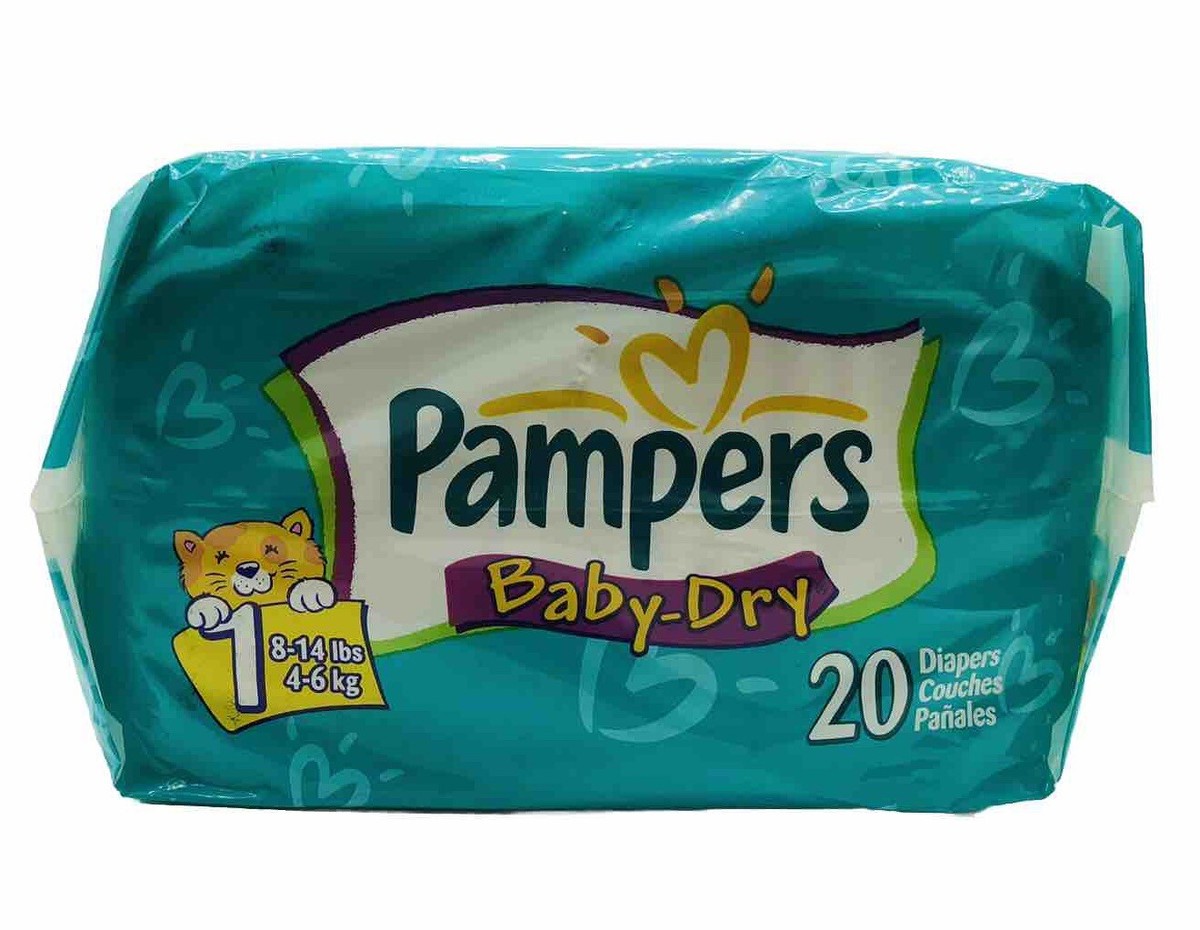 Pampers Swaddlers Diapers 20 Count Size 1 Blankie Soft 8 to 14lbs