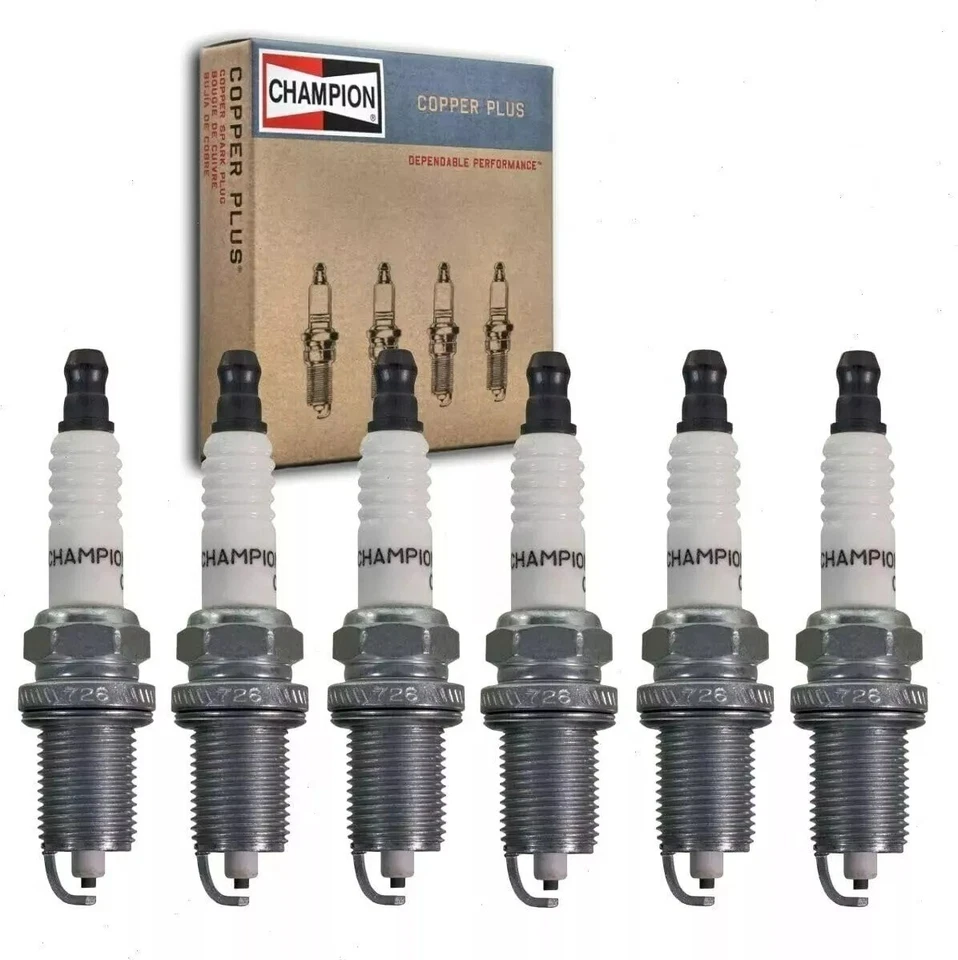 6 bujías Champion Copper Plus para Jeep Liberty 2002-2012 3,7 L V6 AZ Foto 2 de 2