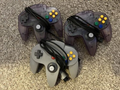 Lot of OEM Original N64 Controller Atomic Purple Gray Nintendo