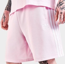 NEW MENS ADIDAS ORIGINALS 3 STRIPES SUPERSTAR TREFOIL SHORTS MEDIUM HM8267 PINK