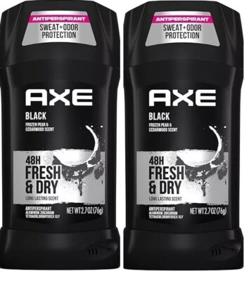 2 Pack Axe Black  Deodorant Formula Stick 2.7 oz