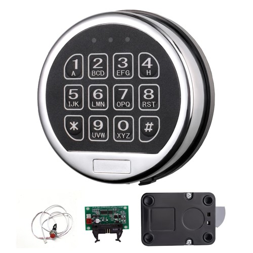Gun Safe Lock Replacement with Swing Bolt Chrome Keypad Safe Electronic