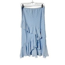 Lauren Ralph Lauren Petite Silk Polka Dot Bias Cut Flouncy Skirt New Womens 10P