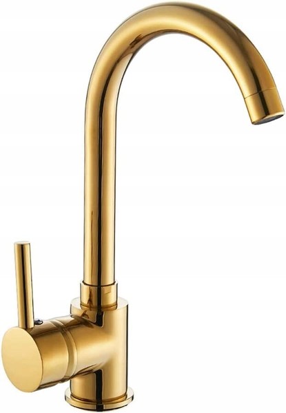 KüChenarmatur KüChe Armatur Wasserhahn SpüLtischarmatur Messing Gold 360°-image