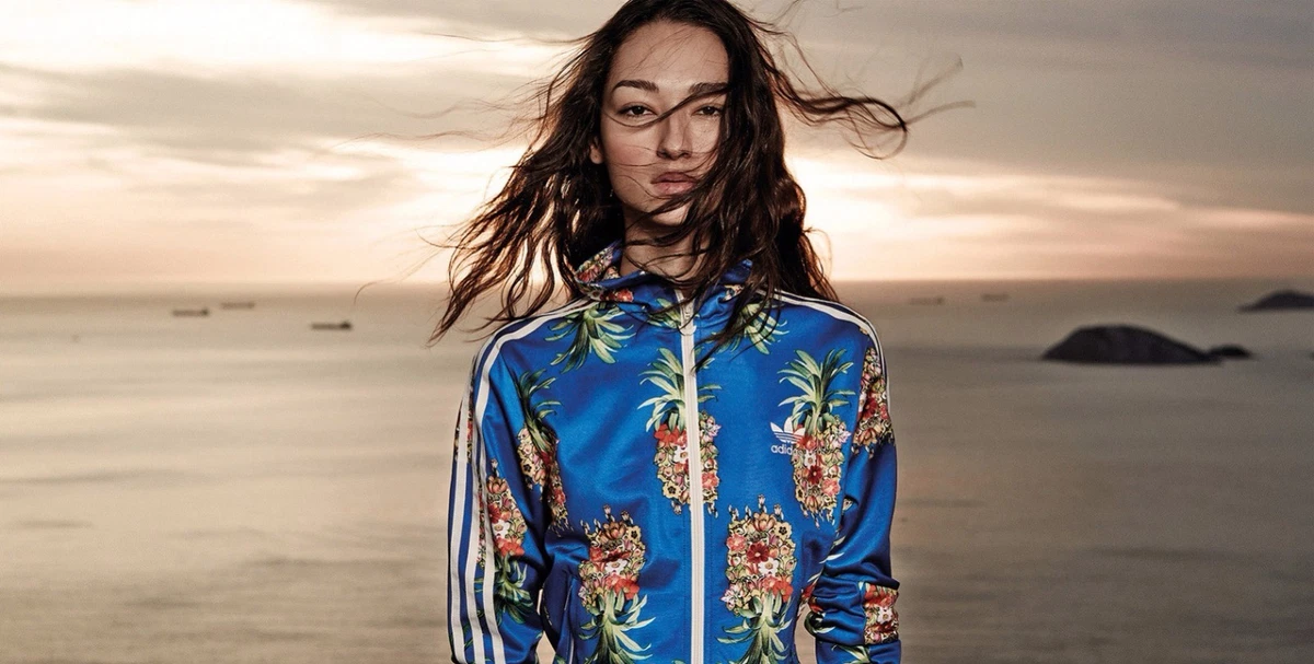 New Adidas Originals Firebird GYM Jacket Fruit Flower Blue Zipper Hoodie  F78106 | eBay