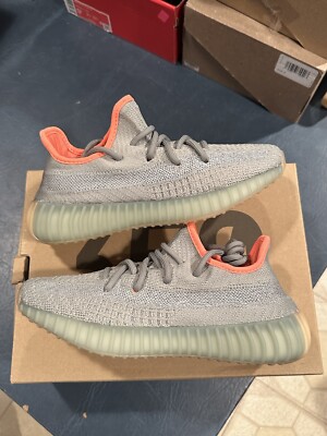 Size 4 - adidas Yeezy Boost 350 V2 Desert Sage Green Orange FX9035 100% Real
