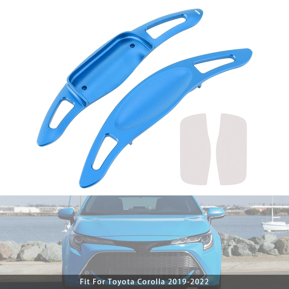 Extensión de palanca de cambios de volante para Toyota Camry Avalon aluminio azul Foto 3 de 4