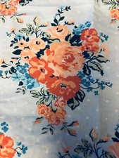 Keepsake Calico Florals in Shades of Pink on Light Blue Dots Print BTFQ