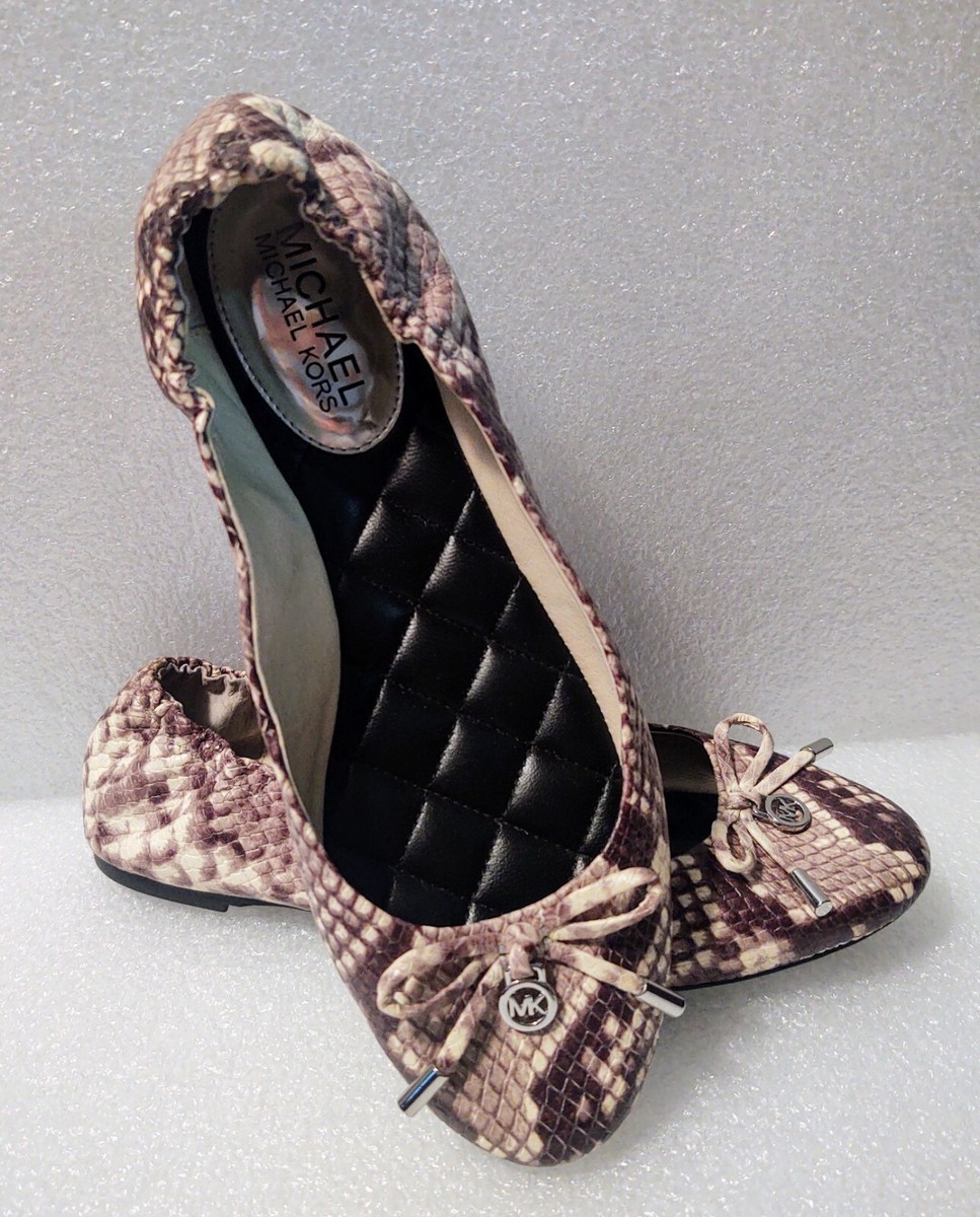 Leather Size 11 Flats Womens MICHAEL KORS Lady Ballet Flats Shoes