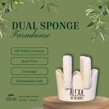 Dual Ceramic Sponge Holder for Kitchen Sink