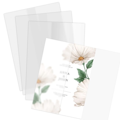 Vellum Jackets - 50 Pack Folded Vellum Jacket for 5 x 7 Invitations ...