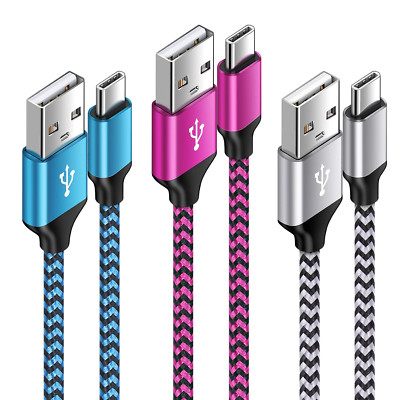 USB C Kabel Schnellladekabel 3 Stück 3M+2M+1M TYP C Handy Ladekabel Fast Charge 