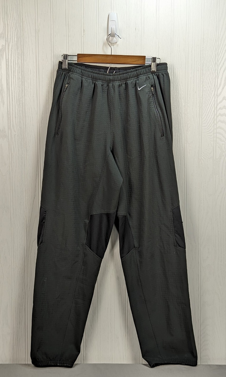 Pantalones de pista Nike para hombre Sphere Pro con cremallera al tobillo/bolsillos talla grande negro entrenamiento