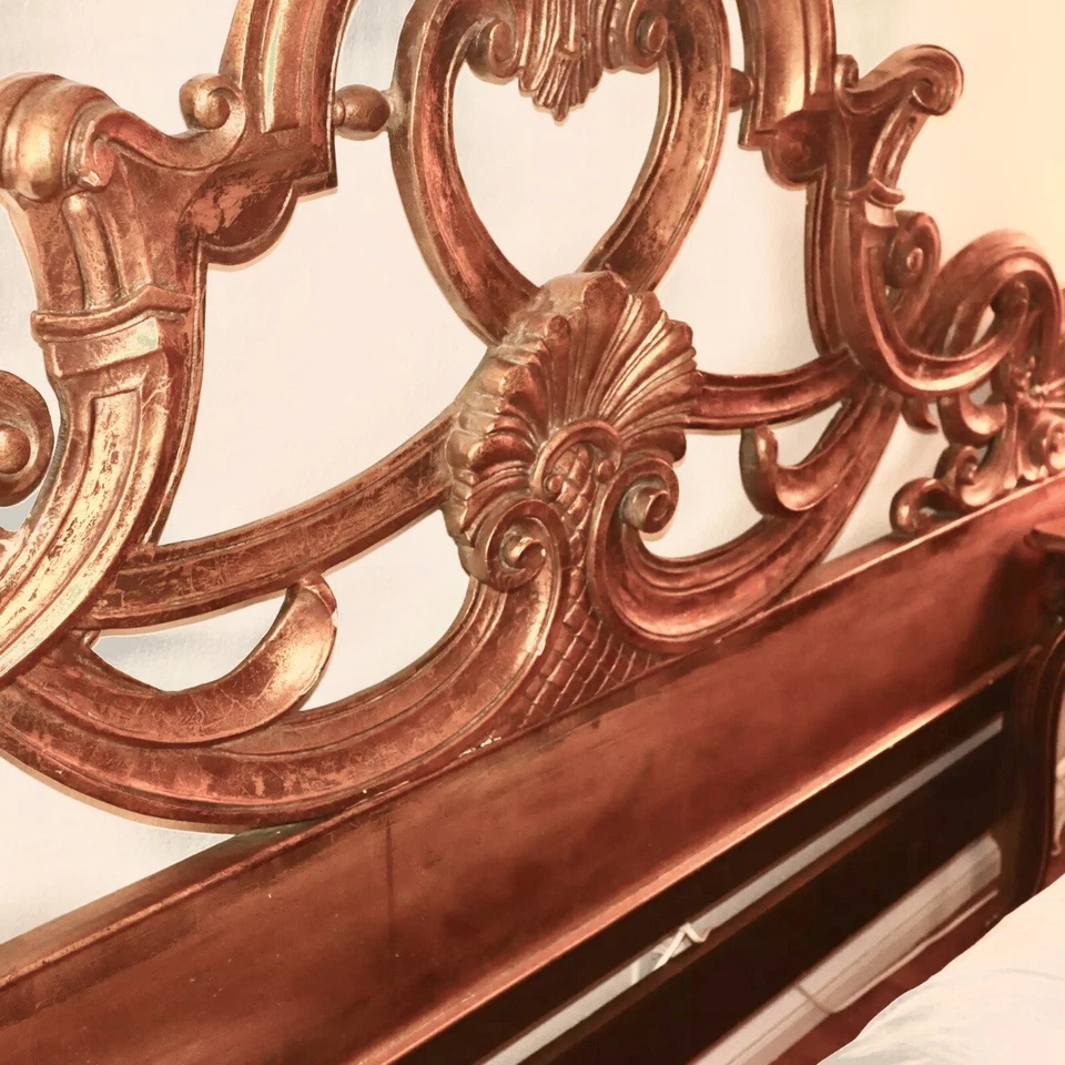 Tablero de cabeza estilo romántico barroco italiano vintage dorado tamaño king/queen Foto 2 de 4