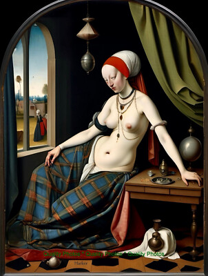 Odalisque Harem Woman Older Times 8.5x11'' Photo Print Style Bosch / Harker Art