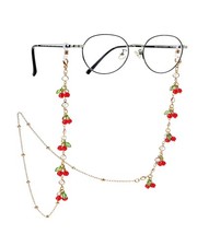 Cherry Eyeglasses Chain for Women, Cute Glasses Chains with Red Cherry, Adjus...