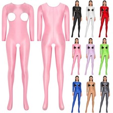 Women Bodystockings Anniversary Jumpsuit Hollow Out Bodysuit Full Body Tight