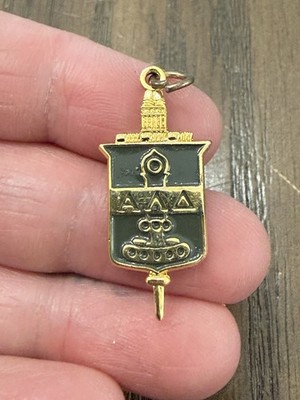 Alpha Lambda Delta Honor Society Gold Tone Scholastic Pendant 1.25 