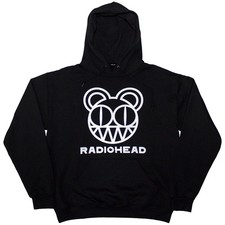 Radiohead 'Bearhead' Black Pull Over Hoodie - NEW  OFFICIAL 