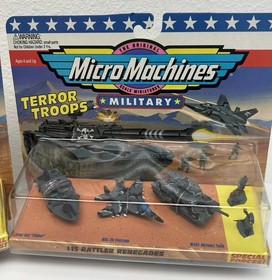1994 Micro Machines Terror Troops #13 Steel Thunder & #15 Rattler Renegades-NEW
