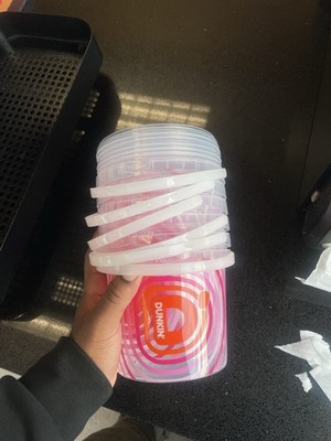 New Limited Dunkin Bucket Beverage 48 oz Brand New (1 EACH) Straws Included