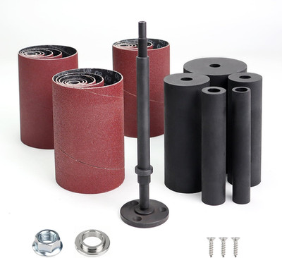 4-1/2'' Drill Press Sanding Spindle Kit with Support Bracket & Drum Sanders